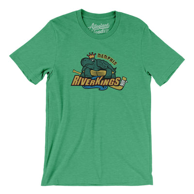 Memphis Riverkings Men/Unisex T-Shirt-Heather Kelly-Allegiant Goods Co. Vintage Sports Apparel
