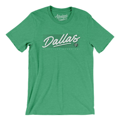 Dallas Retro Men/Unisex T-Shirt-Heather Kelly-Allegiant Goods Co. Vintage Sports Apparel