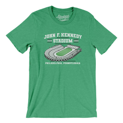 John F. Kennedy Stadium Men/Unisex T-Shirt-Heather Kelly-Allegiant Goods Co. Vintage Sports Apparel