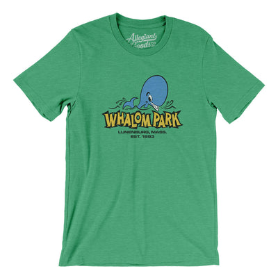 Whalom Park Amusement Park Men/Unisex T-Shirt-Heather Kelly-Allegiant Goods Co. Vintage Sports Apparel