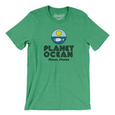 Planet Ocean Museum Men/Unisex T-Shirt-Heather Kelly-Allegiant Goods Co. Vintage Sports Apparel