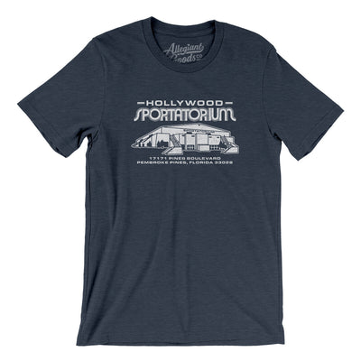 Hollywood Sportatorium Men/Unisex T-Shirt-Heather Midnight Navy-Allegiant Goods Co. Vintage Sports Apparel