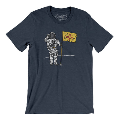 New Mexico Flag Moonman Men/Unisex T-Shirt-Heather Midnight Navy-Allegiant Goods Co. Vintage Sports Apparel