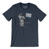 Chicago Flag Moonman Men/Unisex T-Shirt-Heather Midnight Navy-Allegiant Goods Co. Vintage Sports Apparel