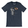 Maryland Flag Moonman Men/Unisex T-Shirt-Heather Midnight Navy-Allegiant Goods Co. Vintage Sports Apparel