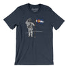 Colorado Flag Moonman Men/Unisex T-Shirt-Heather Midnight Navy-Allegiant Goods Co. Vintage Sports Apparel