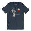 Texas Flag Moonman Men/Unisex T-Shirt-Heather Midnight Navy-Allegiant Goods Co. Vintage Sports Apparel