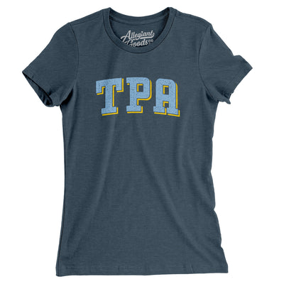 TPA Varsity Women's T-Shirt-Heather Navy-Allegiant Goods Co. Vintage Sports Apparel