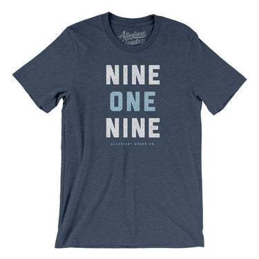 Raliegh 919 Men/Unisex T-Shirt-Heather Navy-Allegiant Goods Co. Vintage Sports Apparel