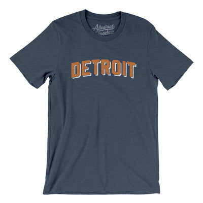 Detroit Varsity Men/Unisex T-Shirt-Heather Navy-Allegiant Goods Co. Vintage Sports Apparel