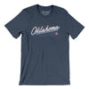 Oklahoma Retro Men/Unisex T-Shirt-Heather Navy-Allegiant Goods Co. Vintage Sports Apparel
