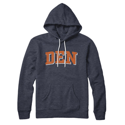 Den Varsity Hoodie-Heather Navy-Allegiant Goods Co. Vintage Sports Apparel