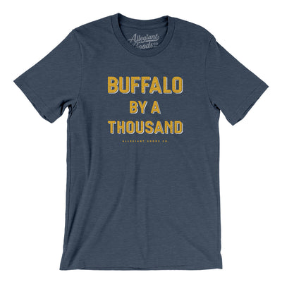 Buffalo Hockey By A Thousand Men/Unisex T-Shirt-Heather Navy-Allegiant Goods Co. Vintage Sports Apparel