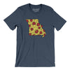 Missouri Pizza State Men/Unisex T-Shirt-Heather Navy-Allegiant Goods Co. Vintage Sports Apparel