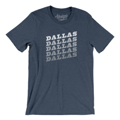 Dallas Vintage Repeat Men/Unisex T-Shirt-Heather Navy-Allegiant Goods Co. Vintage Sports Apparel