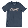 Denver Retro Men/Unisex T-Shirt-Heather Navy-Allegiant Goods Co. Vintage Sports Apparel