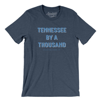 Tennessee By A Thousand Men/Unisex T-Shirt-Heather Navy-Allegiant Goods Co. Vintage Sports Apparel