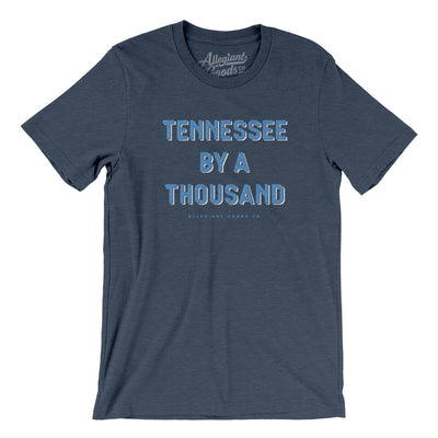 Tennessee By A Thousand Men/Unisex T-Shirt-Heather Navy-Allegiant Goods Co. Vintage Sports Apparel