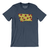 Montana Pizza State Men/Unisex T-Shirt-Heather Navy-Allegiant Goods Co. Vintage Sports Apparel