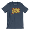Connecticut Pizza State Men/Unisex T-Shirt-Heather Navy-Allegiant Goods Co. Vintage Sports Apparel
