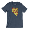 Nevada Pizza State Men/Unisex T-Shirt-Heather Navy-Allegiant Goods Co. Vintage Sports Apparel