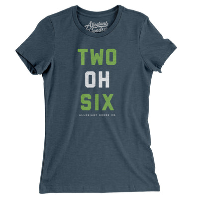 Seattle 206 Women's T-Shirt-Heather Navy-Allegiant Goods Co. Vintage Sports Apparel