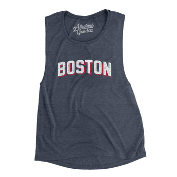 Boston Varsity Women's Flowey Scoopneck Muscle Tank-Allegiant Goods Co. Vintage Sports Apparel