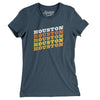 Houston Vintage Repeat Women's T-Shirt-Heather Navy-Allegiant Goods Co. Vintage Sports Apparel