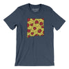 New Mexico Pizza State Men/Unisex T-Shirt-Heather Navy-Allegiant Goods Co. Vintage Sports Apparel