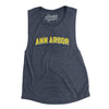 Ann Arbor Varsity Women's Flowey Scoopneck Muscle Tank-Heather Navy-Allegiant Goods Co. Vintage Sports Apparel