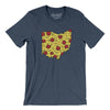 Ohio Pizza State Men/Unisex T-Shirt-Heather Navy-Allegiant Goods Co. Vintage Sports Apparel
