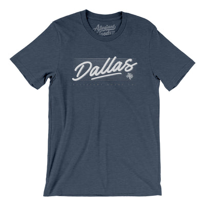 Dallas Retro Men/Unisex T-Shirt-Heather Navy-Allegiant Goods Co. Vintage Sports Apparel