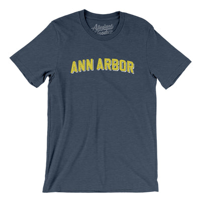 Ann Arbor Varsity Men/Unisex T-Shirt-Heather Navy-Allegiant Goods Co. Vintage Sports Apparel