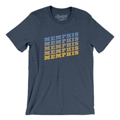 Memphis Vintage Repeat Men/Unisex T-Shirt-Heather Navy-Allegiant Goods Co. Vintage Sports Apparel