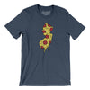 New Jersey Pizza State Men/Unisex T-Shirt-Heather Navy-Allegiant Goods Co. Vintage Sports Apparel