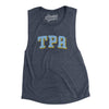 TPA Varsity Women's Flowey Scoopneck Muscle Tank-Heather Navy-Allegiant Goods Co. Vintage Sports Apparel