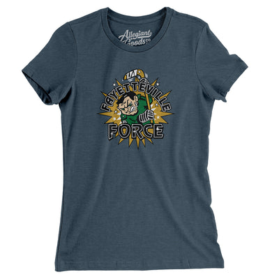 Fayetteville Force Women's T-Shirt-Heather Navy-Allegiant Goods Co. Vintage Sports Apparel
