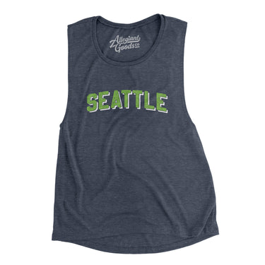 Seattle Varsity Women's Flowey Scoopneck Muscle Tank-Allegiant Goods Co. Vintage Sports Apparel