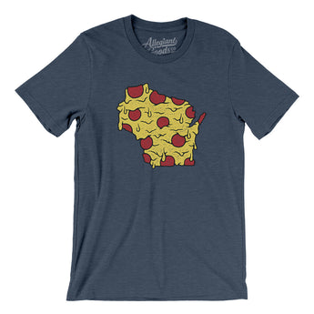 Wisconsin Pizza State Men/Unisex T-Shirt-Allegiant Goods Co. Vintage Sports Apparel