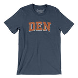 Den Varsity Men/Unisex T-Shirt-Heather Navy-Allegiant Goods Co. Vintage Sports Apparel
