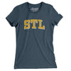 Stl Varsity Women's T-Shirt-Heather Navy-Allegiant Goods Co. Vintage Sports Apparel