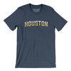 Houston Varsity Men/Unisex T-Shirt-Heather Navy-Allegiant Goods Co. Vintage Sports Apparel