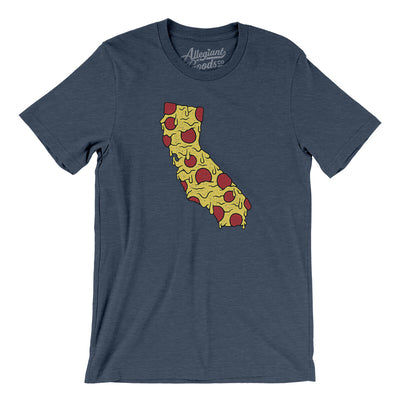 California Pizza State Men/Unisex T-Shirt-Heather Navy-Allegiant Goods Co. Vintage Sports Apparel