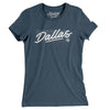 Dallas Retro Women's T-Shirt-Heather Navy-Allegiant Goods Co. Vintage Sports Apparel