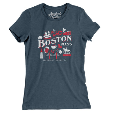 Boston Things Women's T-Shirt-Allegiant Goods Co. Vintage Sports Apparel