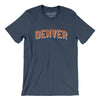 Denver Varsity Men/Unisex T-Shirt-Heather Navy-Allegiant Goods Co. Vintage Sports Apparel