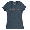 New Orleans Varsity Women's T-Shirt-Heather Navy-Allegiant Goods Co. Vintage Sports Apparel