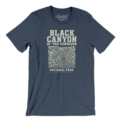 Black Canyon Of The Gunnison National Park Men/Unisex T-Shirt-Heather Navy-Allegiant Goods Co. Vintage Sports Apparel