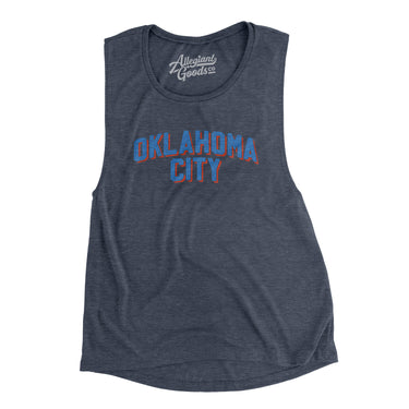 Oklahoma City Varsity Women's Flowey Scoopneck Muscle Tank-Allegiant Goods Co. Vintage Sports Apparel