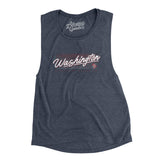 Washington Retro Women's Flowey Scoopneck Muscle Tank-Allegiant Goods Co. Vintage Sports Apparel